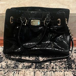 Black patent Michael Kors bag